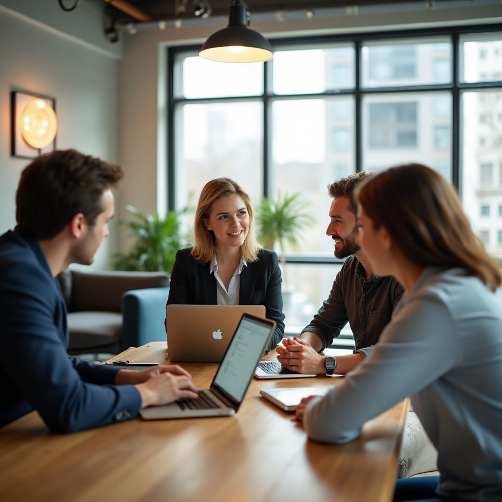 Equipo de consultores trabajando